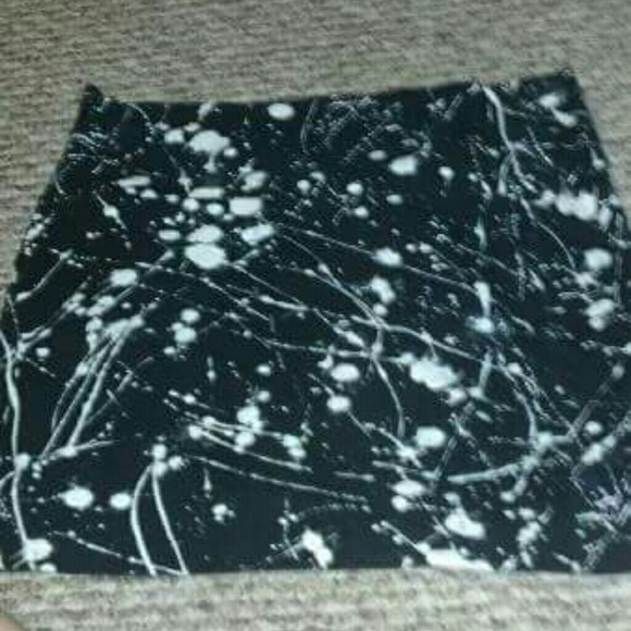 Paint splat pencil mini skirt