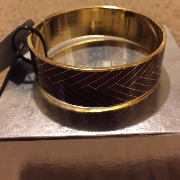 J.Crew Classic Wide Bangle with Pattern - Picture 2 of 3