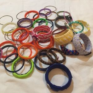 Huge bundle of over 50 costume jewelry bracelets.