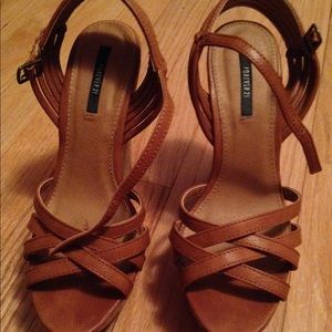 Brown Sandal Wedges Forever 21 Size 7