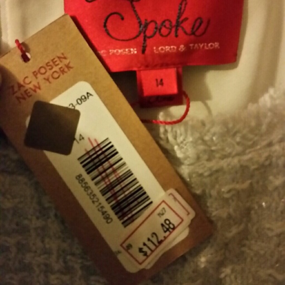 Zac Posen antique white and silver dress - Picture 2 of 4