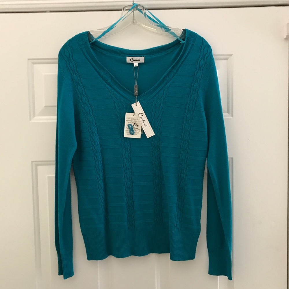 🧚🏻V NECK SWEATER, TEAL