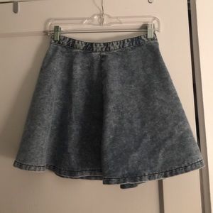 Topshop Denim Flare Skirt