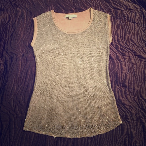 💥FLASH SALE💥LOFT sparkly knit sleeveless sweater