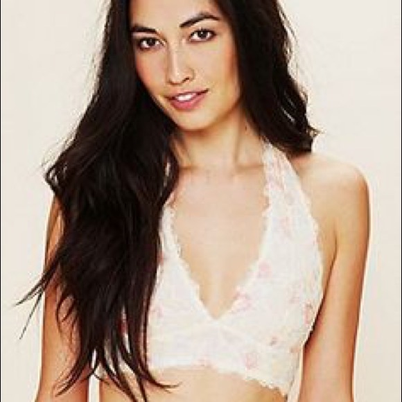 Free People Lace Halter Bralette - XS