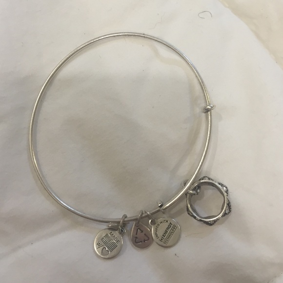 Alex and Ani silver crown bracelet