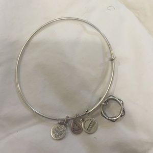 Alex and Ani silver crown bracelet