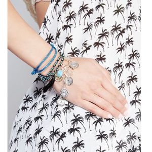 NWT charm hasma cord and chain bracelet set