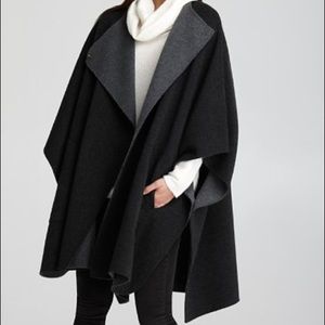 Vince Black/Grey Wool cape coat, S