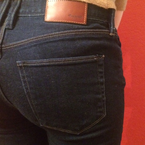 Madewell Dark Denim Rail Straight jeans