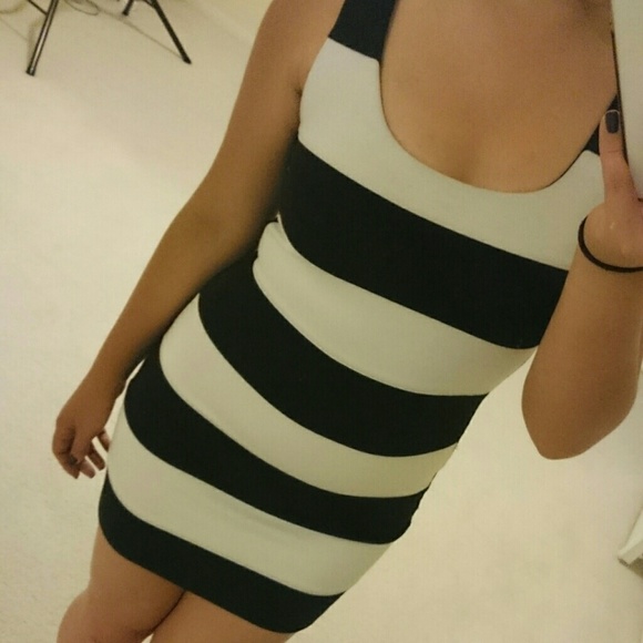 Forever21 Striped Bodycon Club Dress