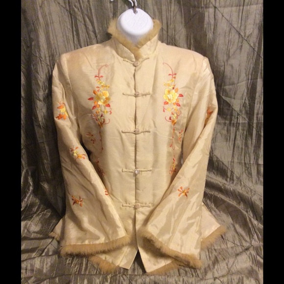 VINTAGE Jacket with Fur Edges - sz SMALL
