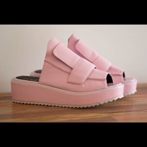 Solestruck Yes Rockaway Platform Leather Sandals