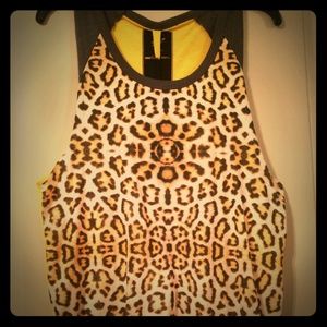 One Teaspoon Leopard Muscle Tee Tank