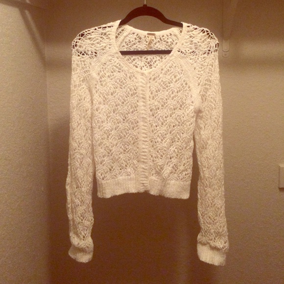 Free People Sweaters - FREE PEOPLE CROCHET SWEATER CARDIGAN