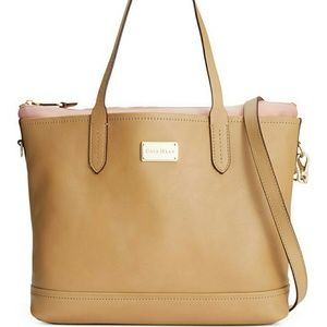 Cole haan bellport leather tote with nylon insert