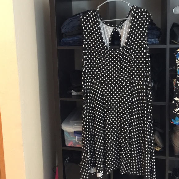 Torrid Polka-dot keyhole dress
