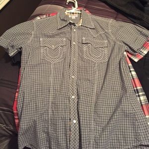 true religion short sleeve collared shirts