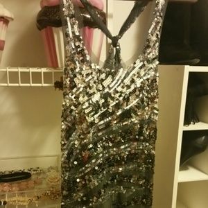Sequin racer back tank