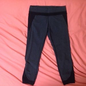 Lululemon Grey & Black yoga legging cut offs
