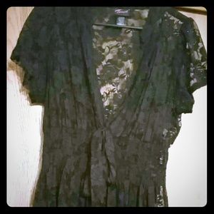 Beautiful black mesh top