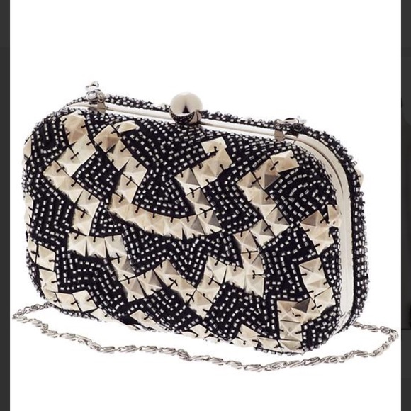 Juicy Couture Black Beaded Minaudière Clutch