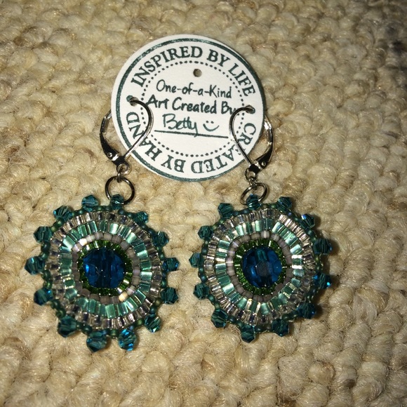 handmade World Market bead earrings