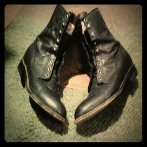 Gray black Justin boots