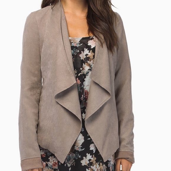 NWOT Tobi Zac Taupe Draped Jacket