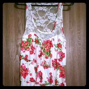 Beautiful layered and mesh tank top