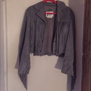 Gray Fringe Jacket