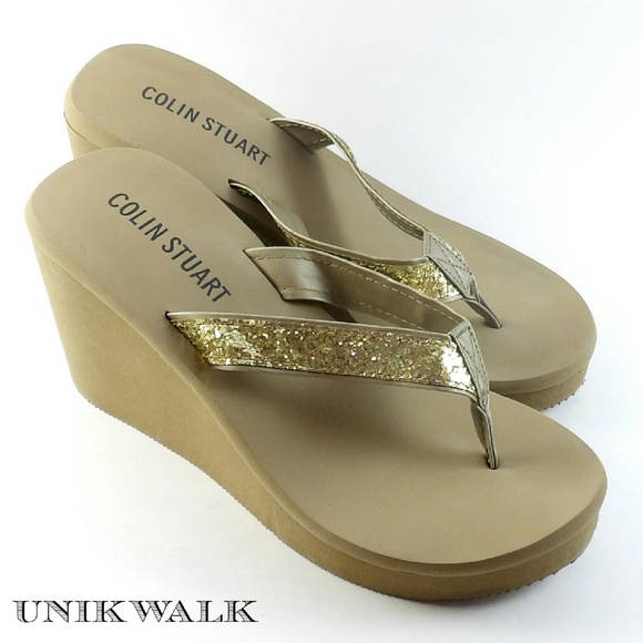 Colin Stuart Wedges Women 6.5 US Dark Beige