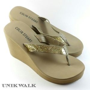 Colin Stuart Wedges Women 6.5 US Dark Beige