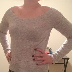 Off the Shoulder Cream Sweater