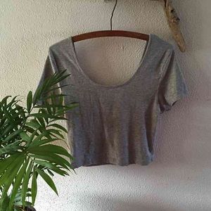 ZENANA OUTFITTERS Grey Crop-Top