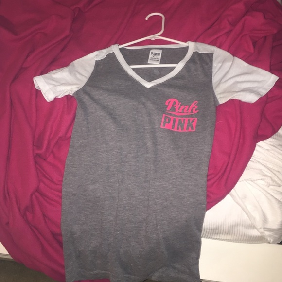 Vs pink V neck shirt