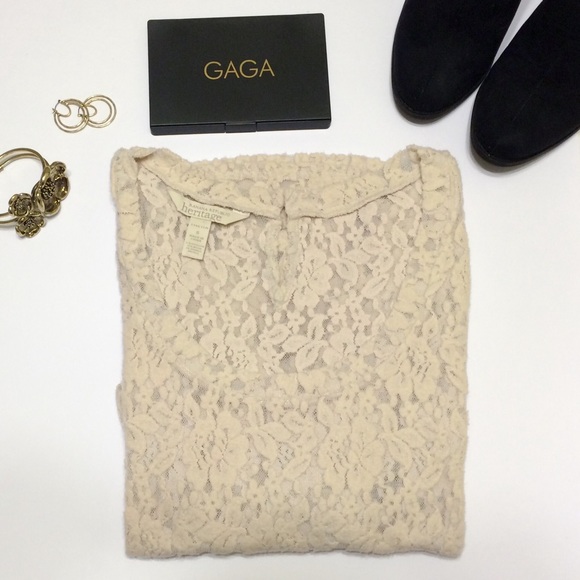 ❤️Sale❤️ Banana Republic Cream Lace Top