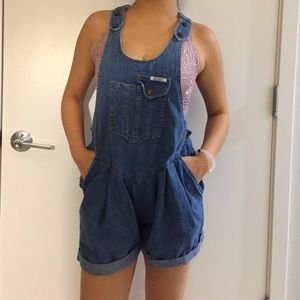 Lose fit blue jean overall brought from brandy