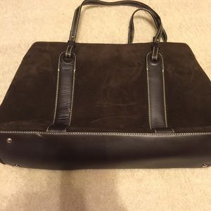 Large dark brown Ann Taylor tote