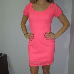 Hot pink Forever 21 dress.