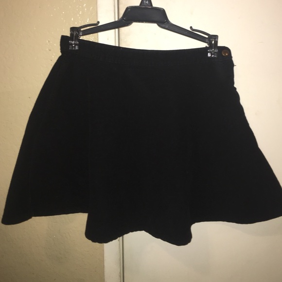 Medium Size Black Corduroy Circle Skirt.
