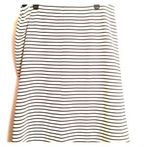 Black and white striped skirt