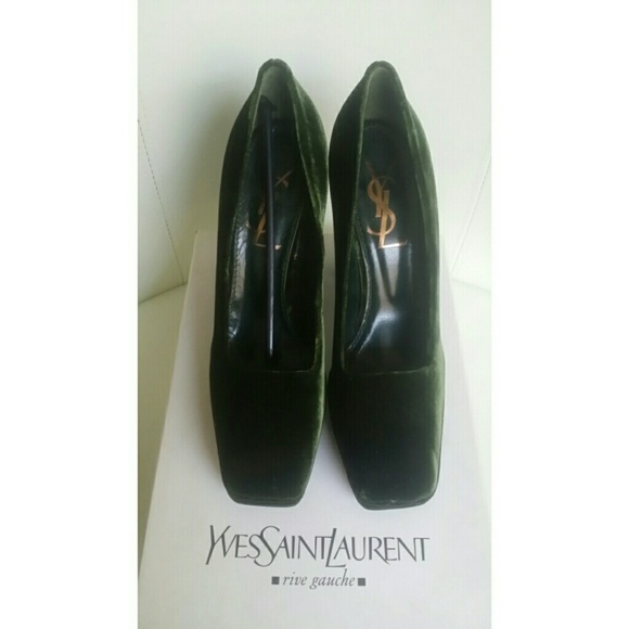 NWT!!YSL Yves Saint Laurent Velvet platforms
