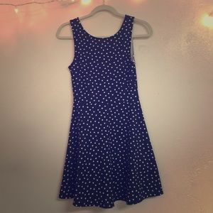 H&M navy polka dot dress size 8