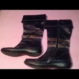 Clark's Tall Two-Tone Leather Boots size 9