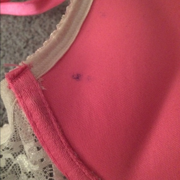 Neon Pink Lace Bra - Picture 3 of 4