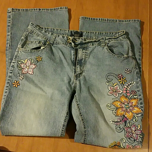 Beautifully Embroidered Angels Jeanswear jeans