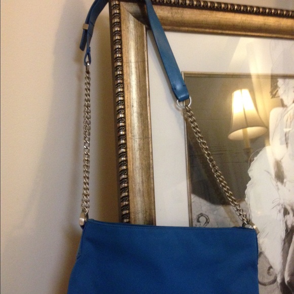 Calvin Klein Blue canvas/ leather long strap bag - Picture 3 of 4