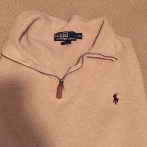 tan polo pullover