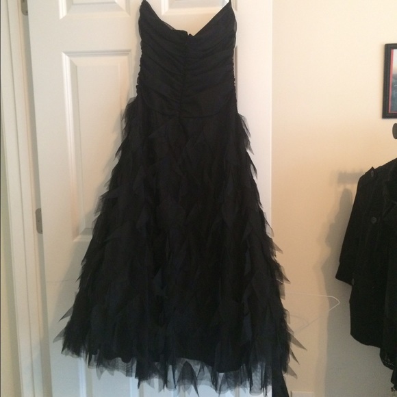 Strapless black dress